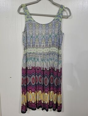Patrons Of Peace Women’s Multicolor Patterned Sleeveless Midi Dress Size Medium